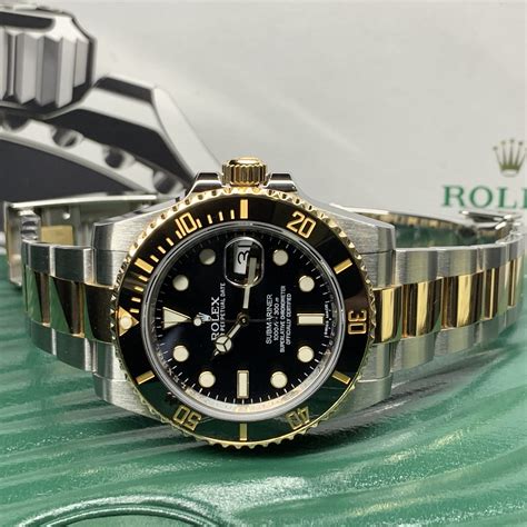 rolex solid gold submariner|rolex submariner gold and stainless.